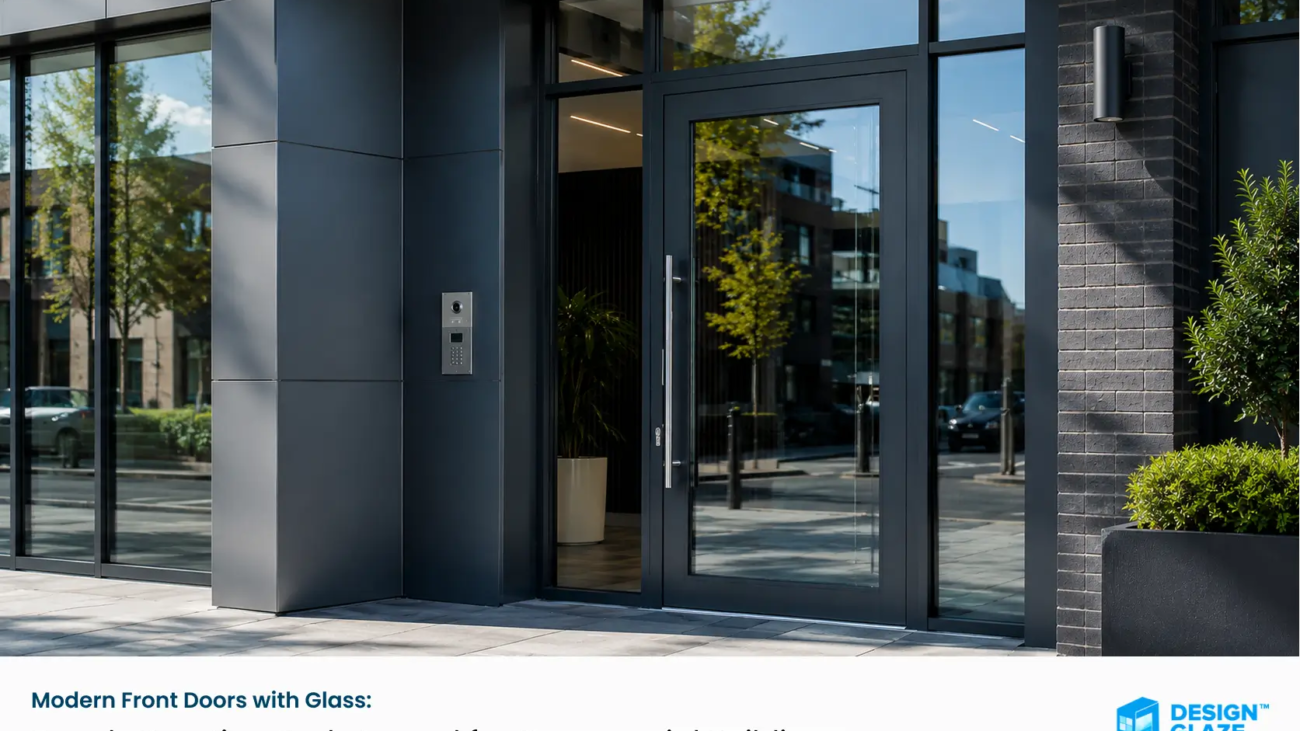 Modern Front Doors with Glass_ Commercial Curb Appeal